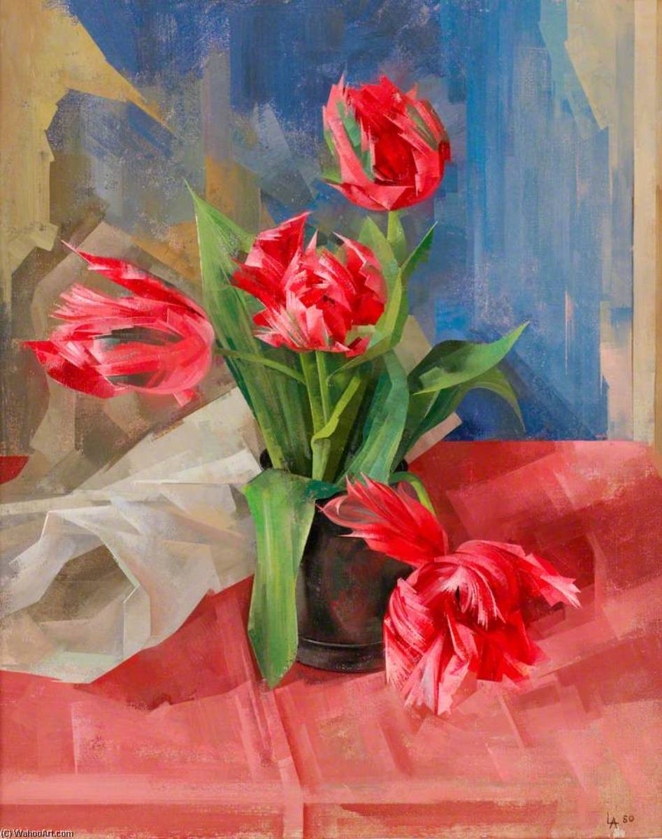 Wikioo.org - The Encyclopedia of Fine Arts - Painting, Artwork by Leonard Appelbee - Parrot Tulips