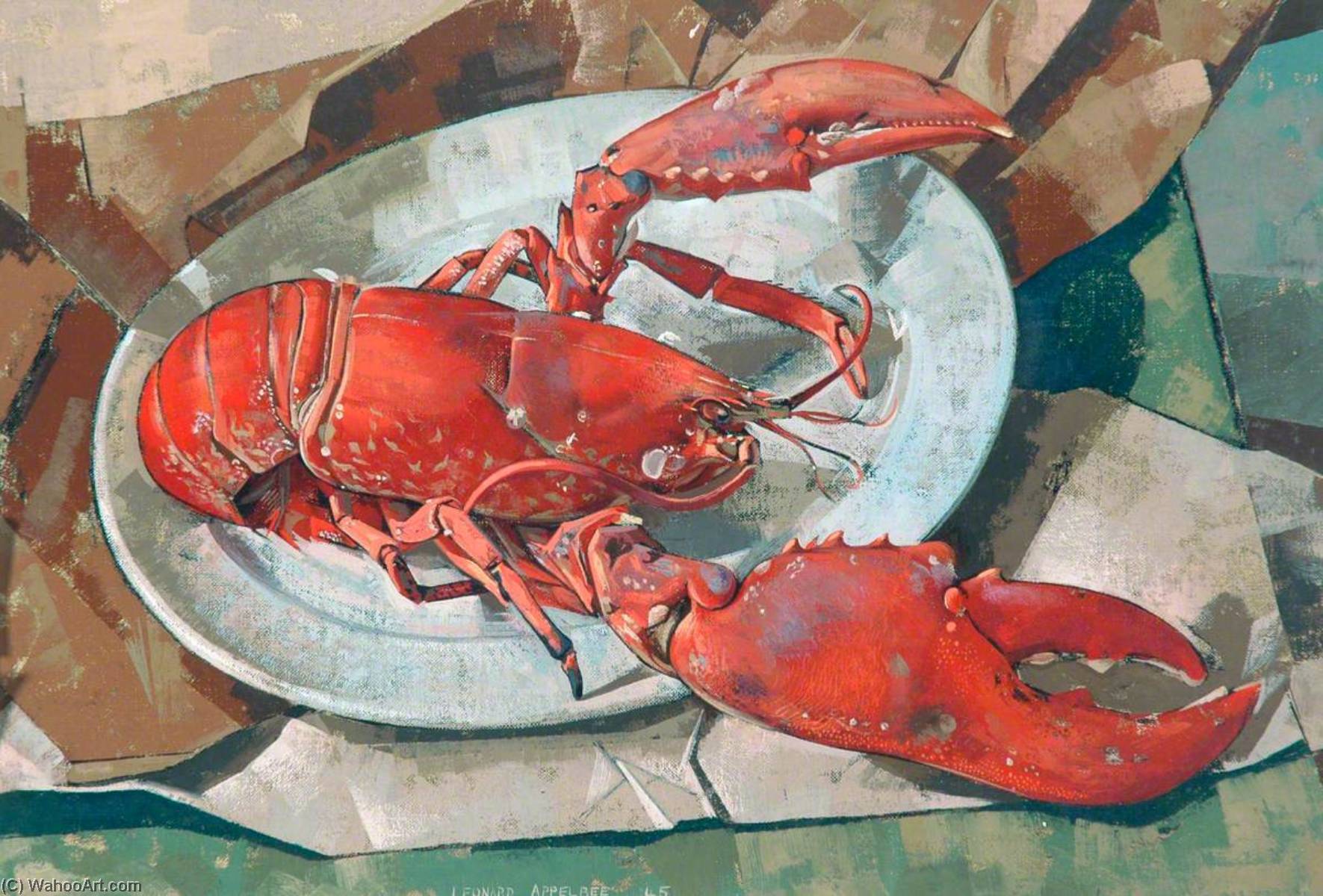 Wikioo.org - The Encyclopedia of Fine Arts - Painting, Artwork by Leonard Appelbee - Lobster