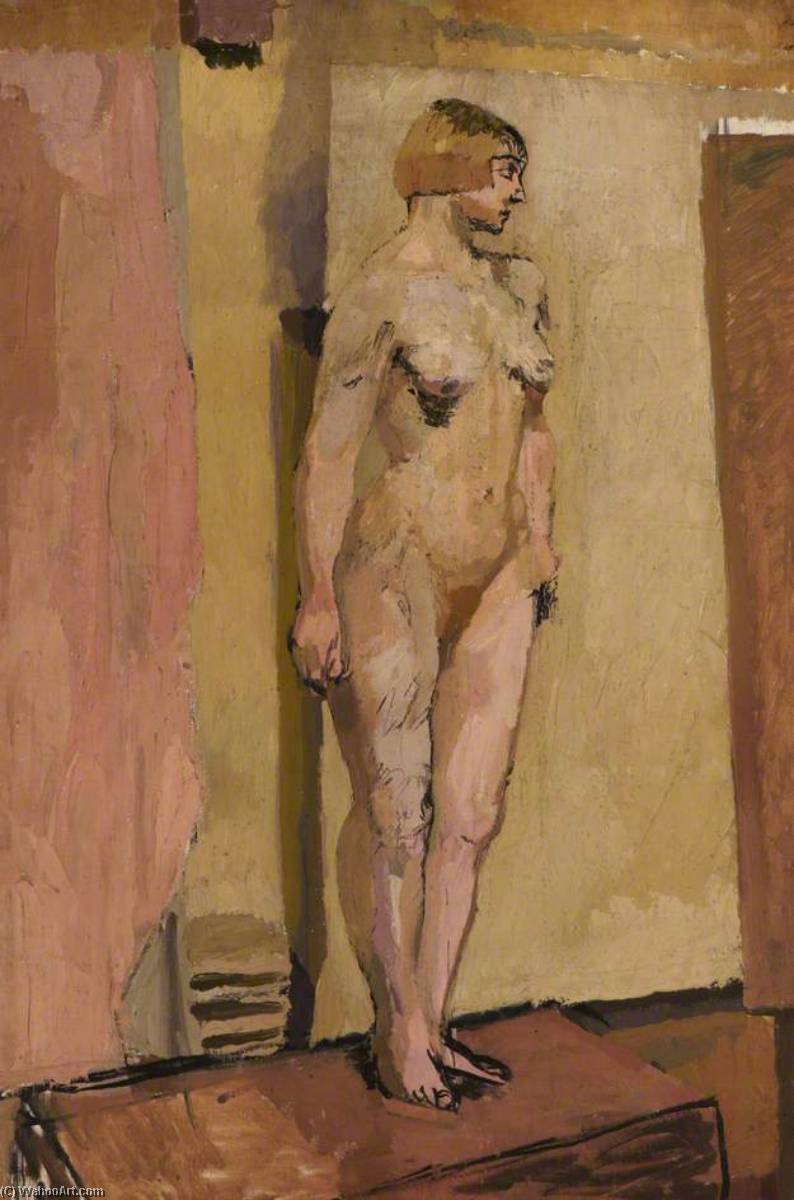 Wikioo.org - The Encyclopedia of Fine Arts - Painting, Artwork by Barnett Freedman - Standing Nude
