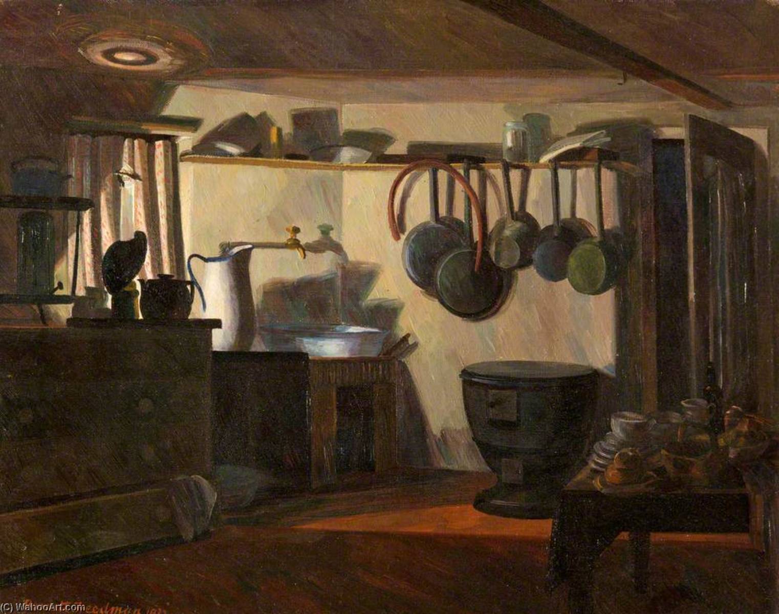 Wikioo.org - The Encyclopedia of Fine Arts - Painting, Artwork by Barnett Freedman - Kitchen Interior