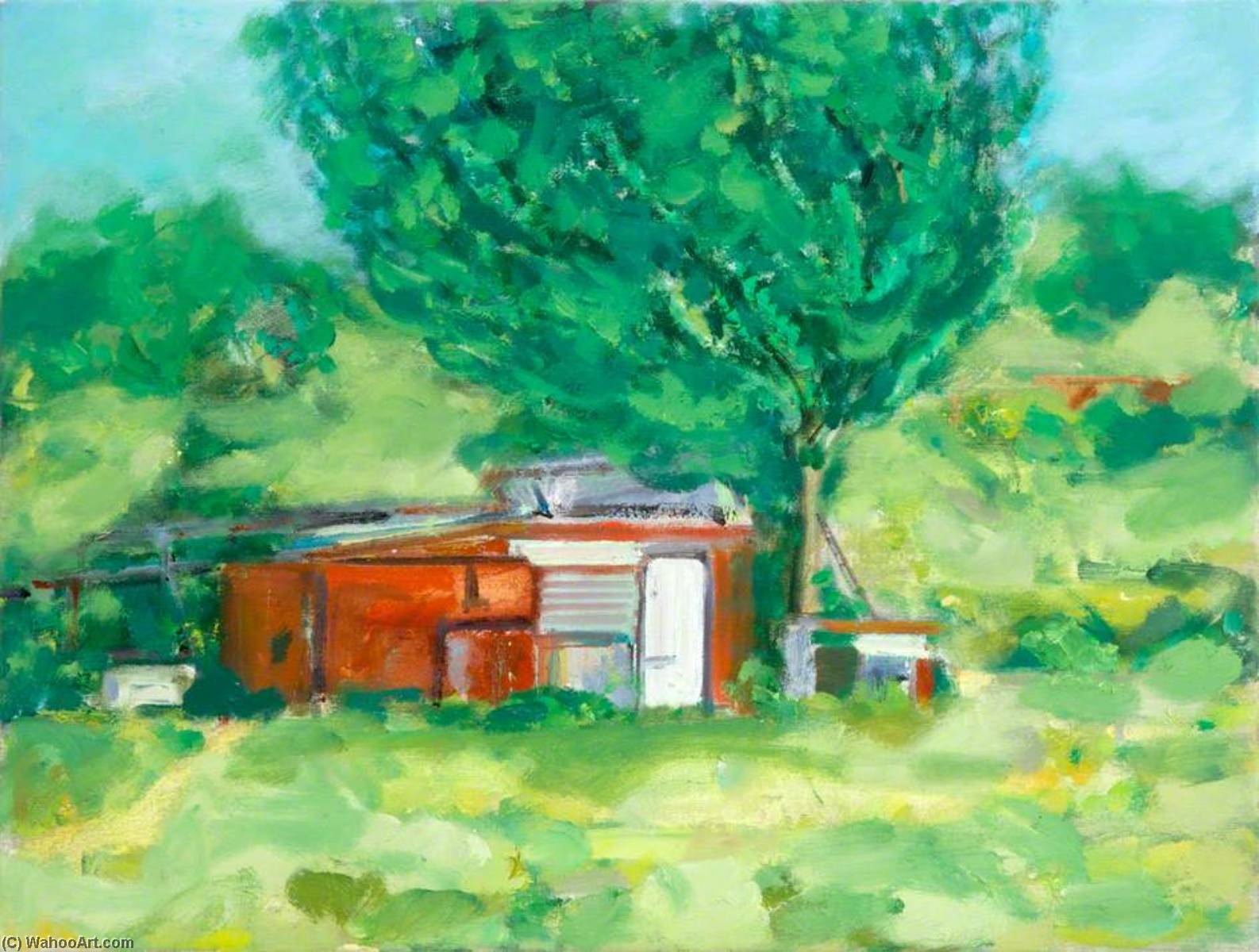 Wikioo.org - The Encyclopedia of Fine Arts - Painting, Artwork by Clement Mcaleer - Allotment Shed