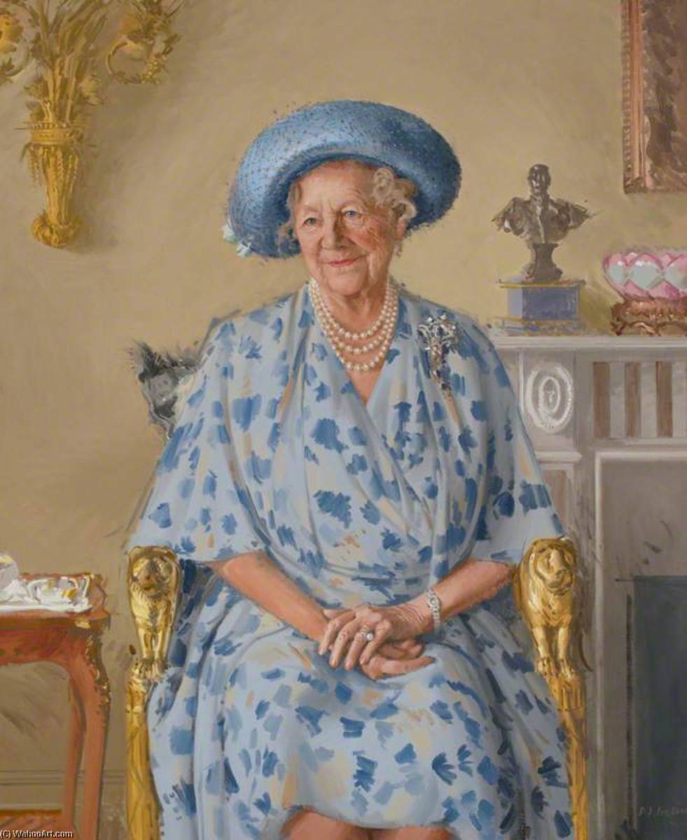 Wikioo.org - The Encyclopedia of Fine Arts - Painting, Artwork by Andrew Festing - Her Majesty Queen Elizabeth the Queen Mother (1900–2002)