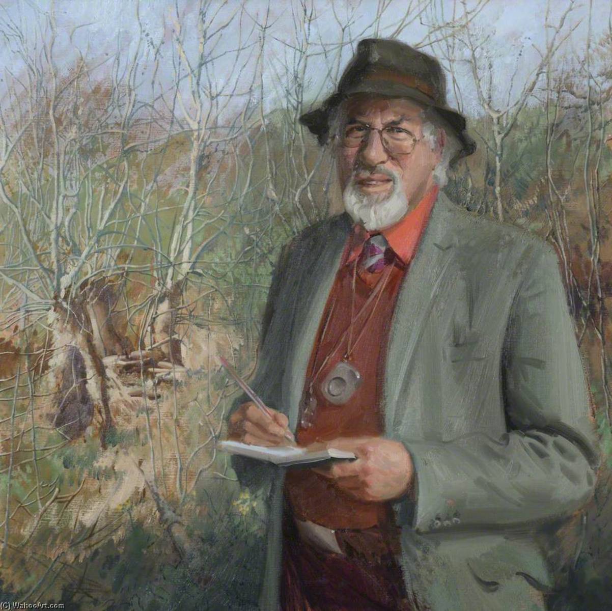 Wikioo.org - The Encyclopedia of Fine Arts - Painting, Artwork by Andrew Festing - Oliver Rackham (1939–2015), OBE, FBA, Master (2007–2008), Honorary Professor of Historical Ecology (2006)