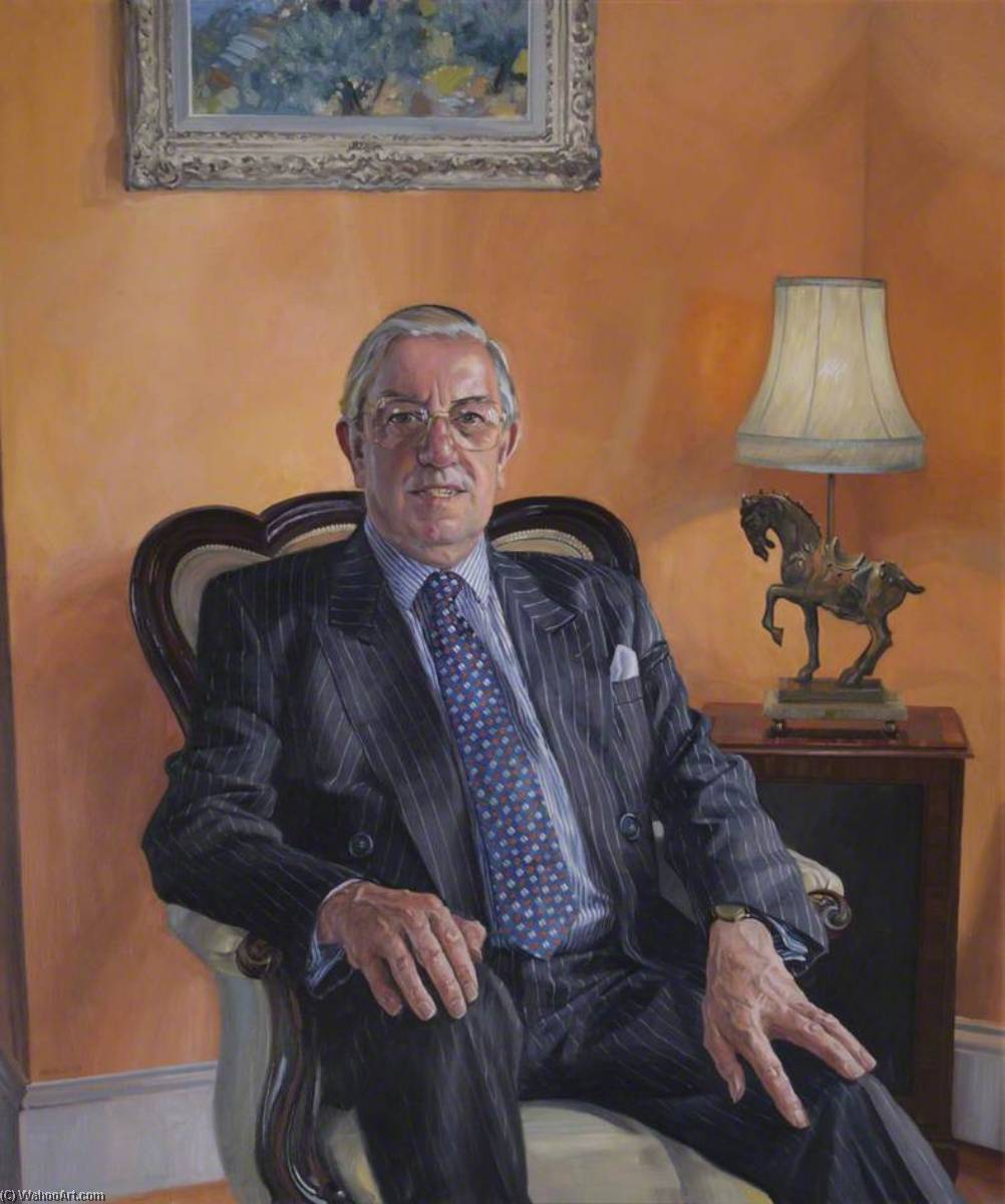 Wikioo.org - The Encyclopedia of Fine Arts - Painting, Artwork by David Hugh Cobley - Right Honourable Lord Lane of Horsell (1925–2009), PSGW, President of the Board of General Purposes (1992–1995)
