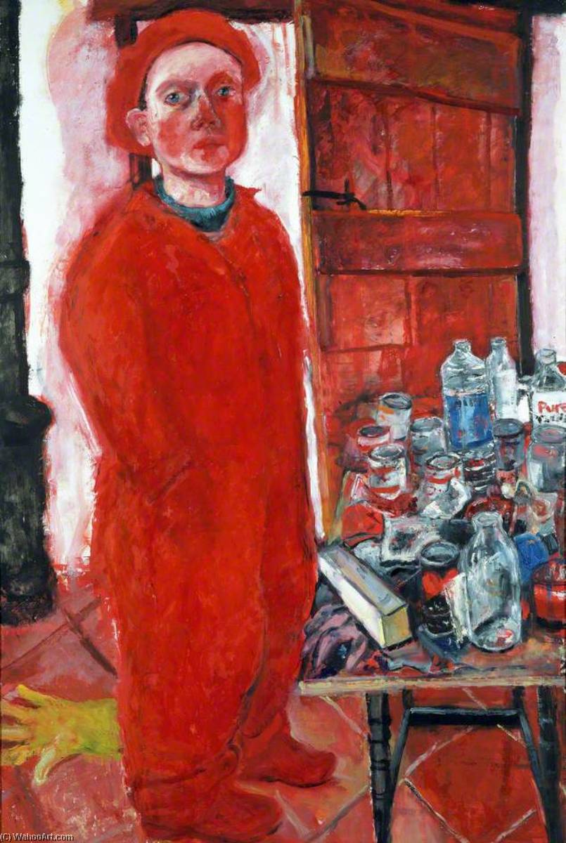 Wikioo.org - The Encyclopedia of Fine Arts - Painting, Artwork by Shani Rhys James - Red Self Portrait