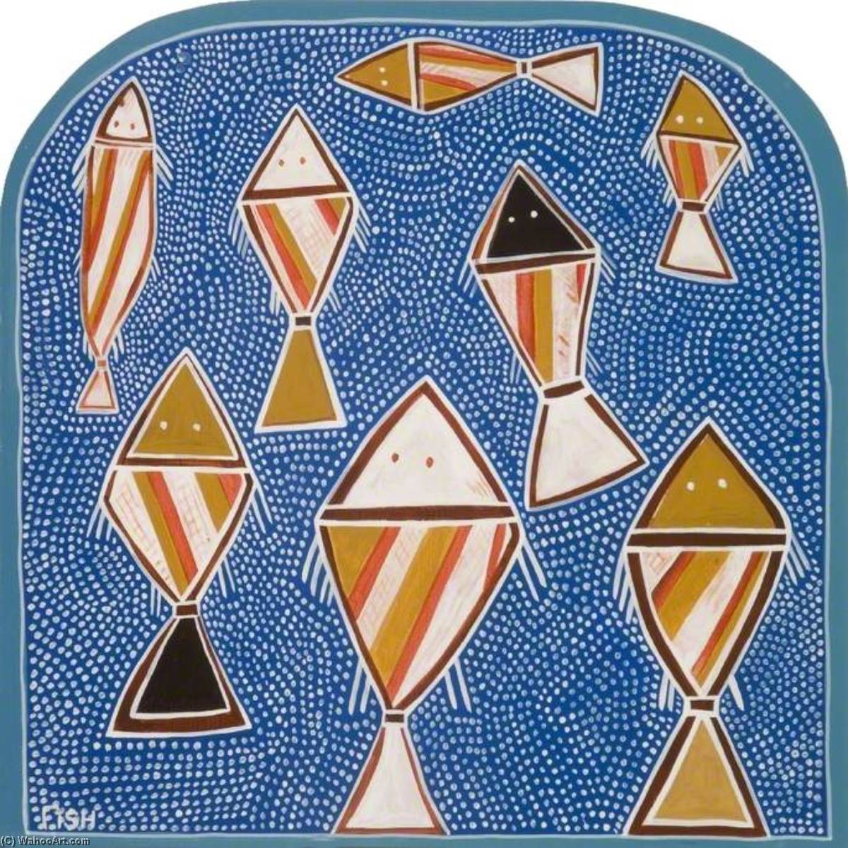WikiOO.org - אנציקלופדיה לאמנויות יפות - ציור, יצירות אמנות Antonia Phillips - 'Dreams of Australia' Series, Fish