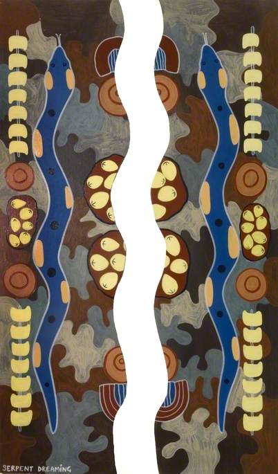 Wikioo.org - Bách khoa toàn thư về mỹ thuật - Vẽ tranh, Tác phẩm nghệ thuật Antonia Phillips - 'Dreams of Australia' Series, Serpent Dreaming