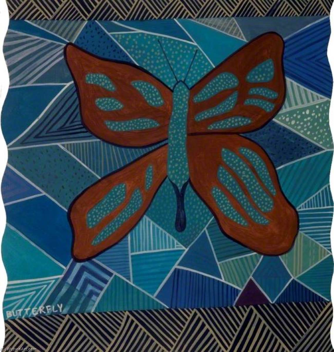 Wikioo.org - Bách khoa toàn thư về mỹ thuật - Vẽ tranh, Tác phẩm nghệ thuật Antonia Phillips - 'Dreams of Australia' Series, Butterfly