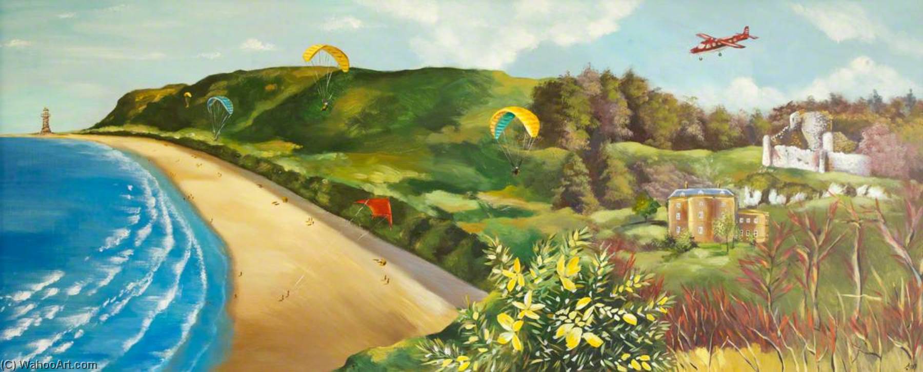 Wikioo.org – L'Enciclopedia delle Belle Arti - Pittura, Opere di Alexandra Jane Davies - sud ovest il Galles  paesaggio