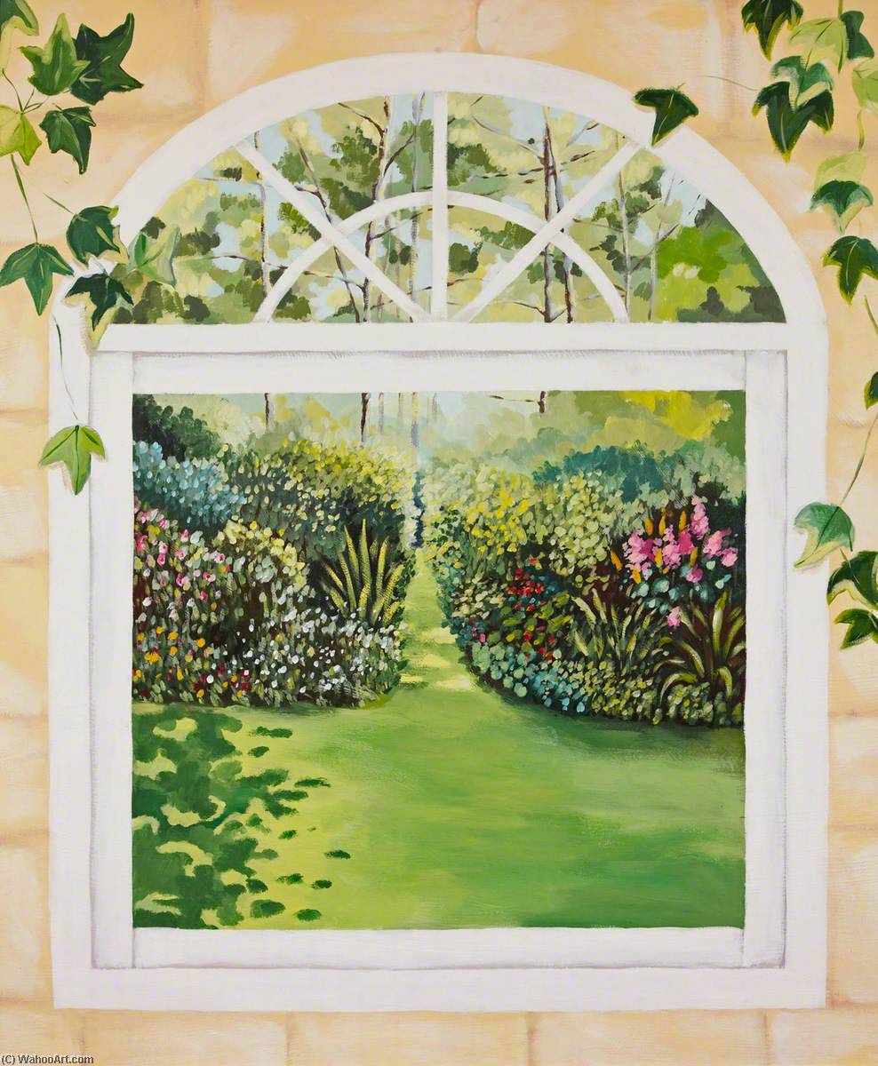 Wikioo.org – L'Enciclopedia delle Belle Arti - Pittura, Opere di Alexandra Jane Davies - Window Vista trittico  centro  pannello di
