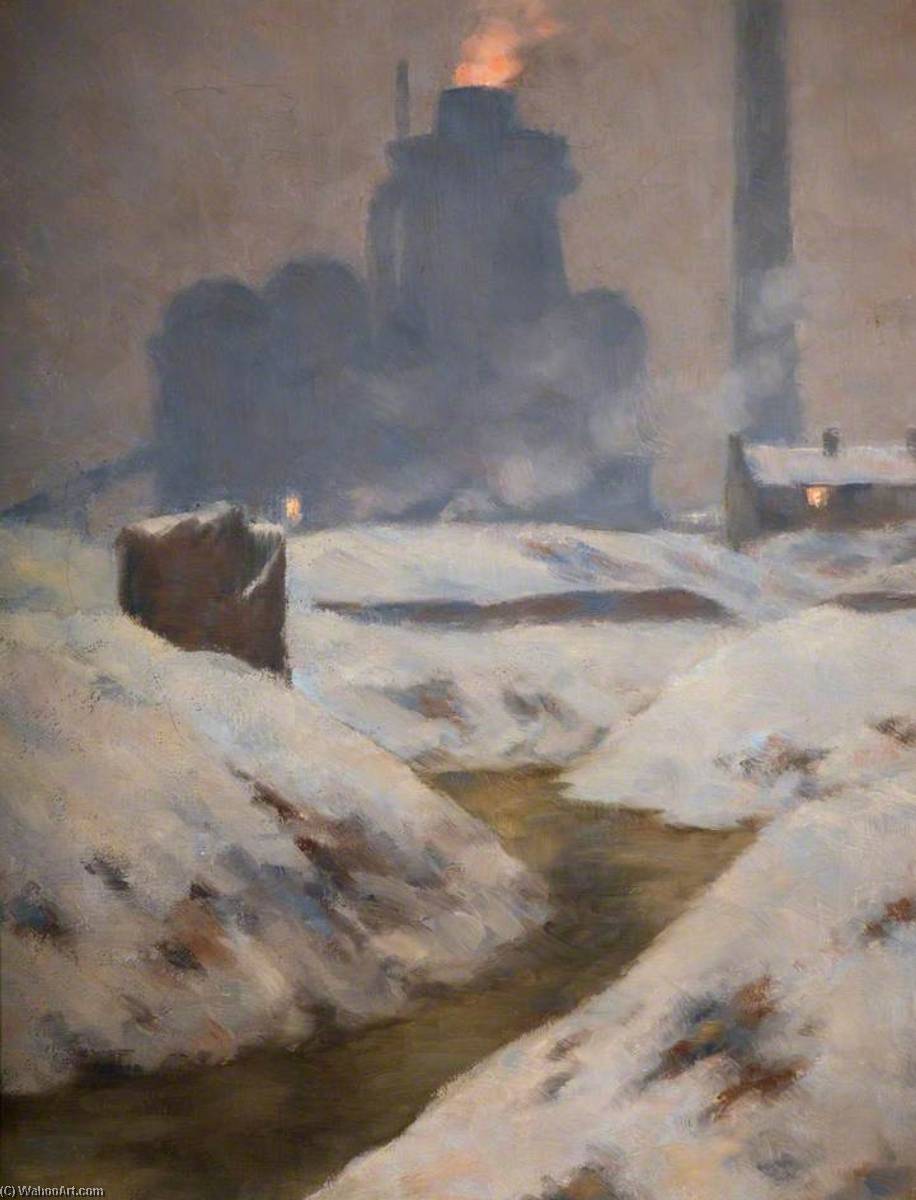 Wikioo.org - The Encyclopedia of Fine Arts - Painting, Artwork by Edwin Butler Bayliss - Furnace and Snow, Landscape