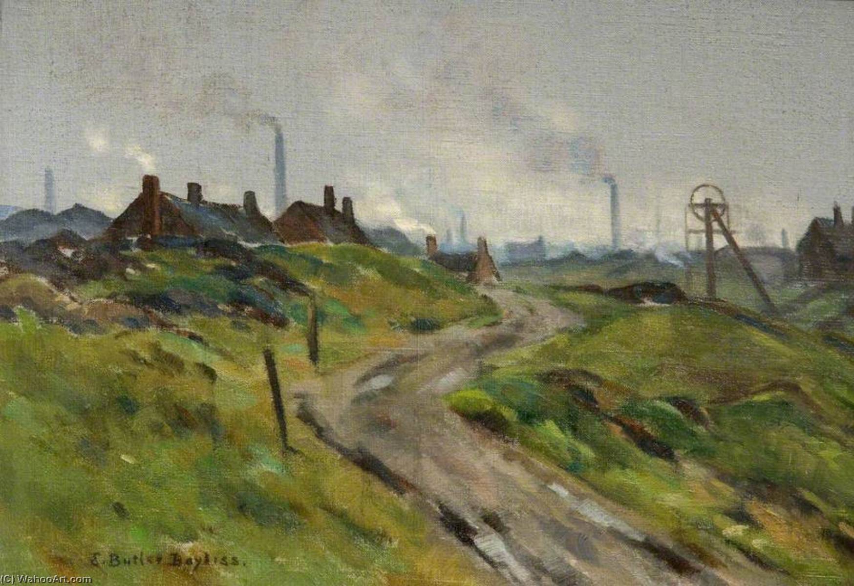 Wikioo.org - The Encyclopedia of Fine Arts - Painting, Artwork by Edwin Butler Bayliss - Black Country Landscape