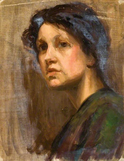 Wikioo.org - The Encyclopedia of Fine Arts - Painting, Artwork by Kate Ethel Cowderoy - Portrait of a Young Woman