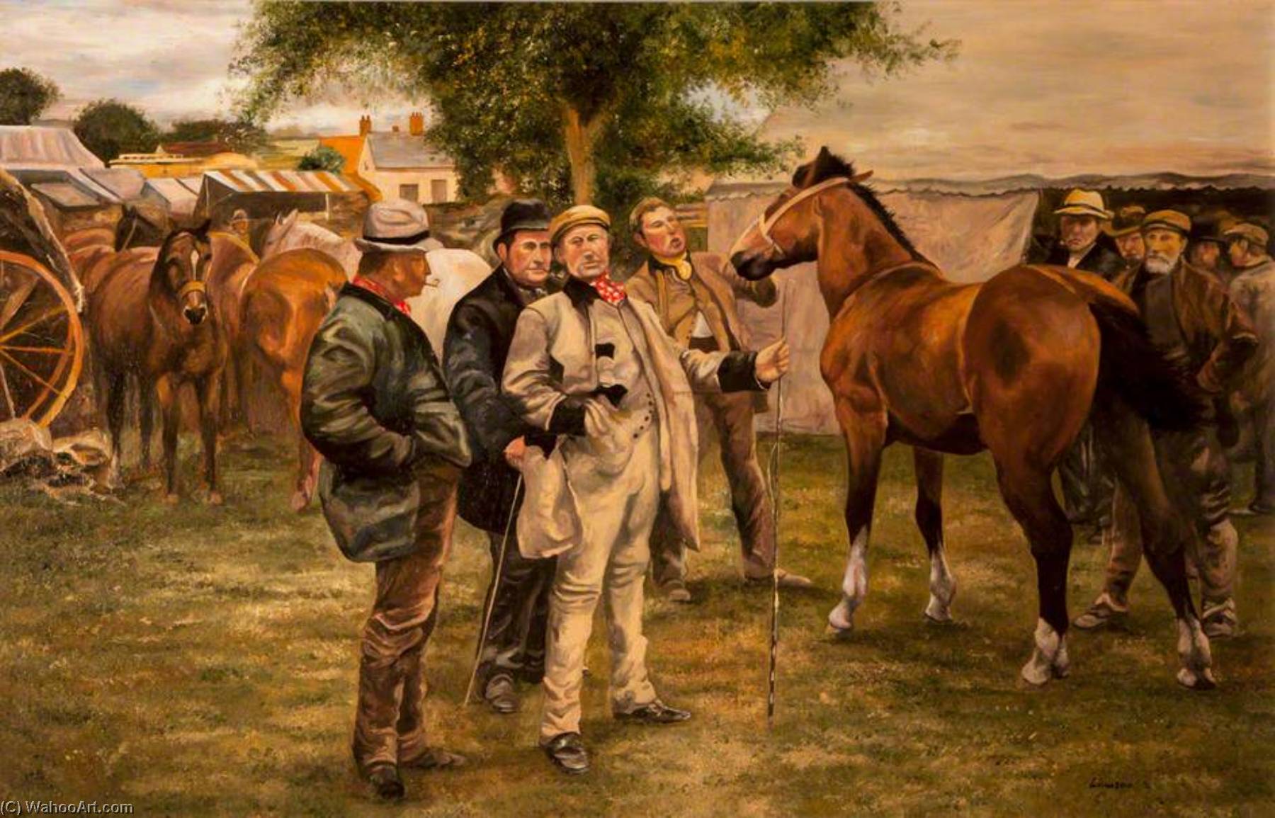 Wikioo.org - The Encyclopedia of Fine Arts - Painting, Artwork by John Andrew Lawson - Horse Fair