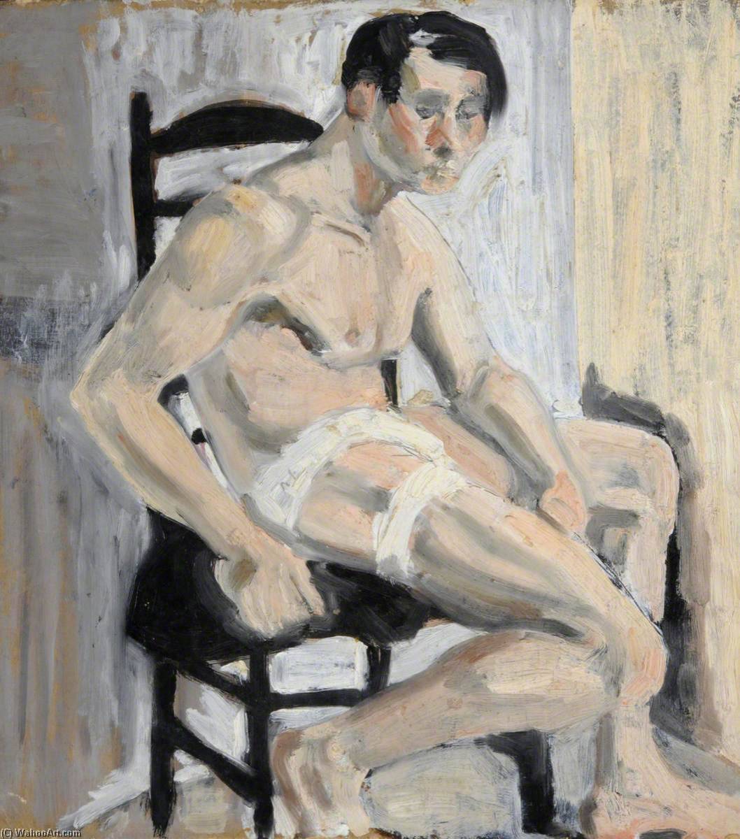 Wikioo.org - The Encyclopedia of Fine Arts - Painting, Artwork by Rosamund Ross - Seated Man (recto)