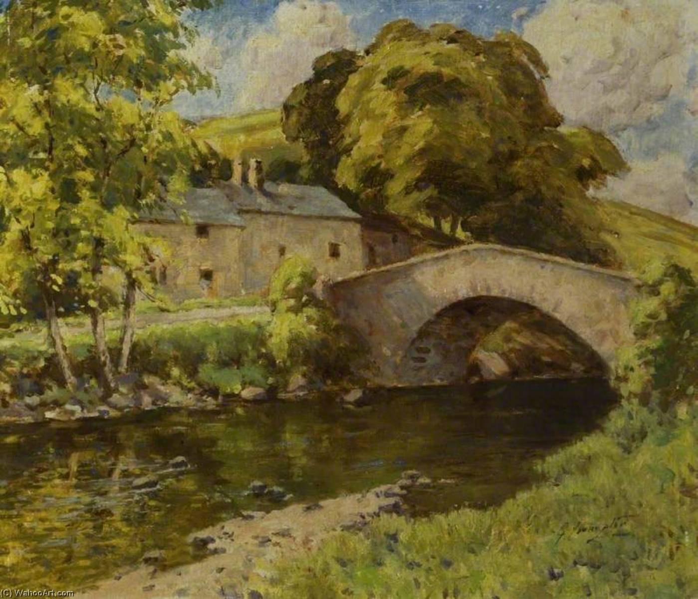 Wikioo.org - The Encyclopedia of Fine Arts - Painting, Artwork by Gertrude Crompton - Autumn in Upper Wharfdale, North Yorkshire