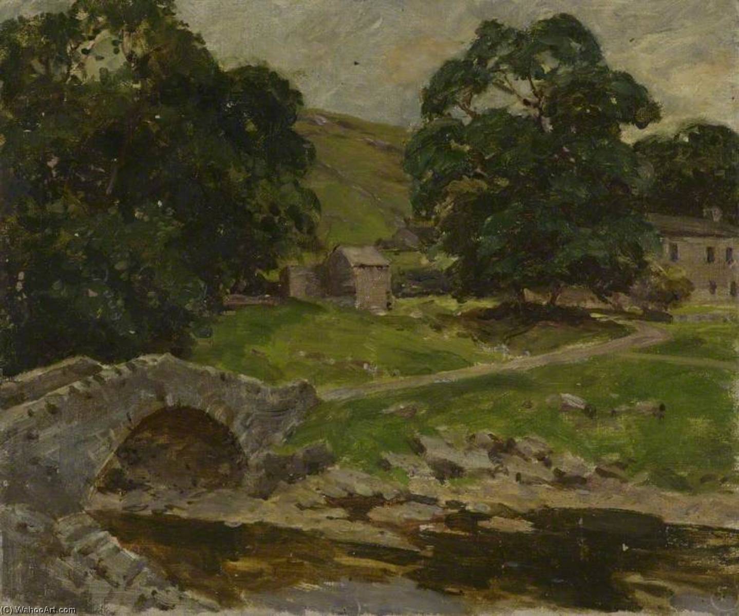 Wikioo.org - The Encyclopedia of Fine Arts - Painting, Artwork by Gertrude Crompton - Yockenthwaite, Upper Wharfedale, North Yorkshire