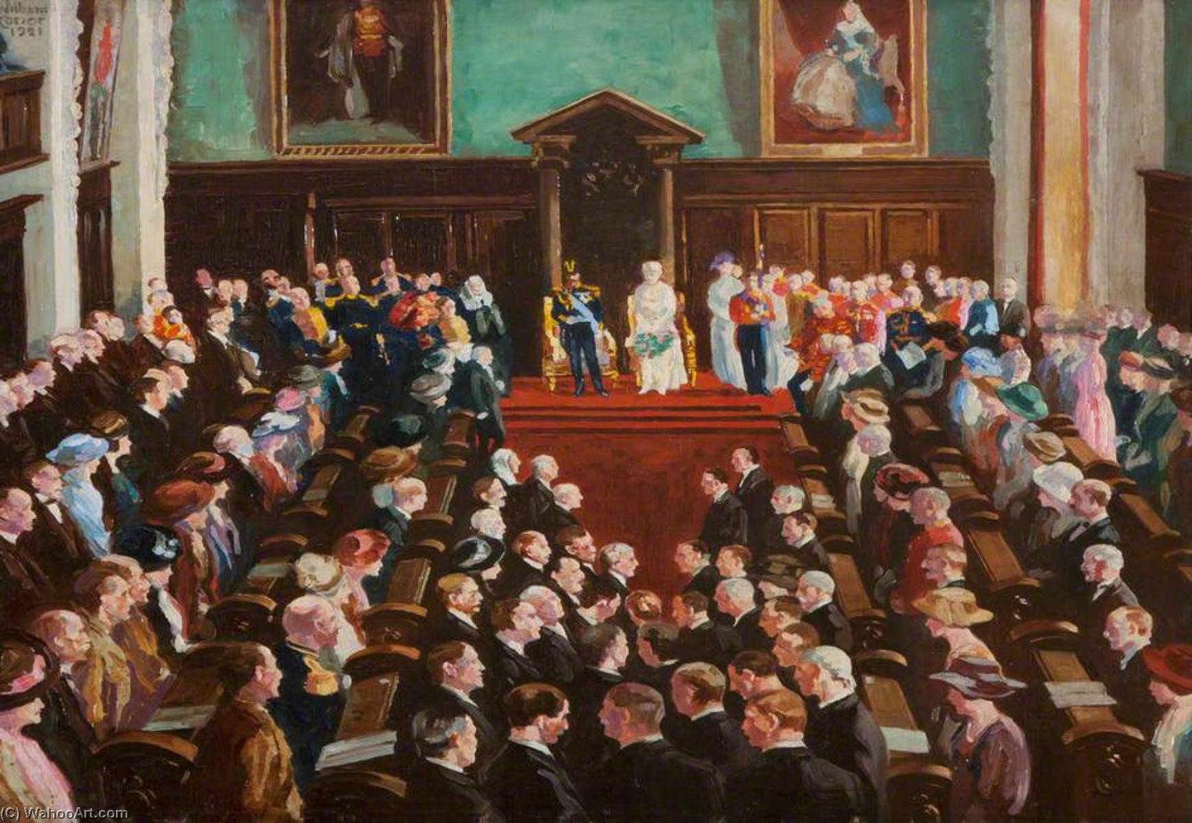 Wikioo.org - The Encyclopedia of Fine Arts - Painting, Artwork by William Conor - State Opening of Parliament