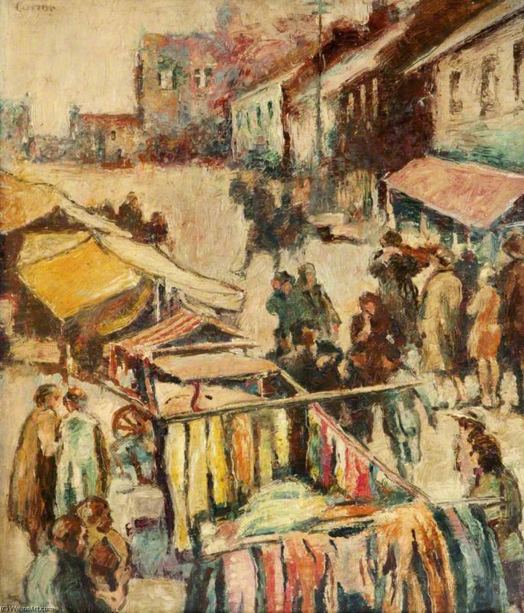 Wikioo.org - The Encyclopedia of Fine Arts - Painting, Artwork by William Conor - Open Air Market (County Antrim)