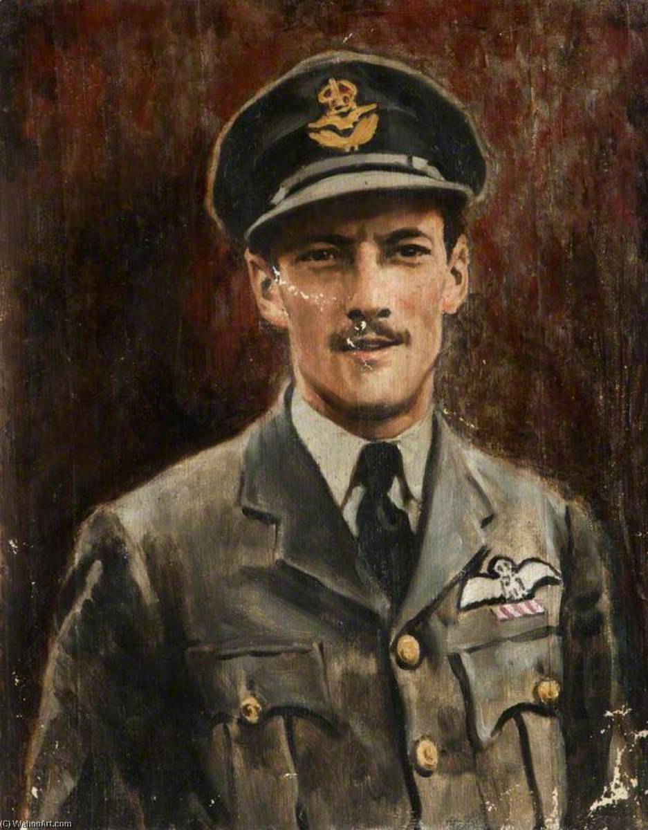 Wikioo.org - The Encyclopedia of Fine Arts - Painting, Artwork by William Conor - Portrait of an RAF Officer