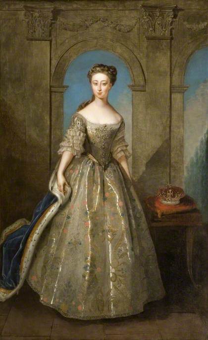 Wikioo.org - The Encyclopedia of Fine Arts - Painting, Artwork by Philippe Mercier - Princess Caroline Elizabeth (1713–1757)