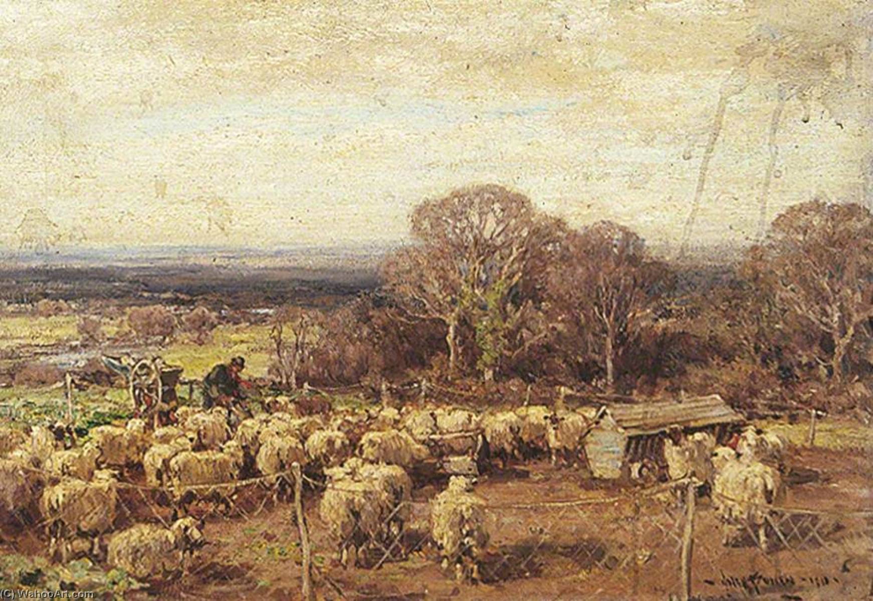Wikioo.org - The Encyclopedia of Fine Arts - Painting, Artwork by Owen Bowen - A Sheepfold