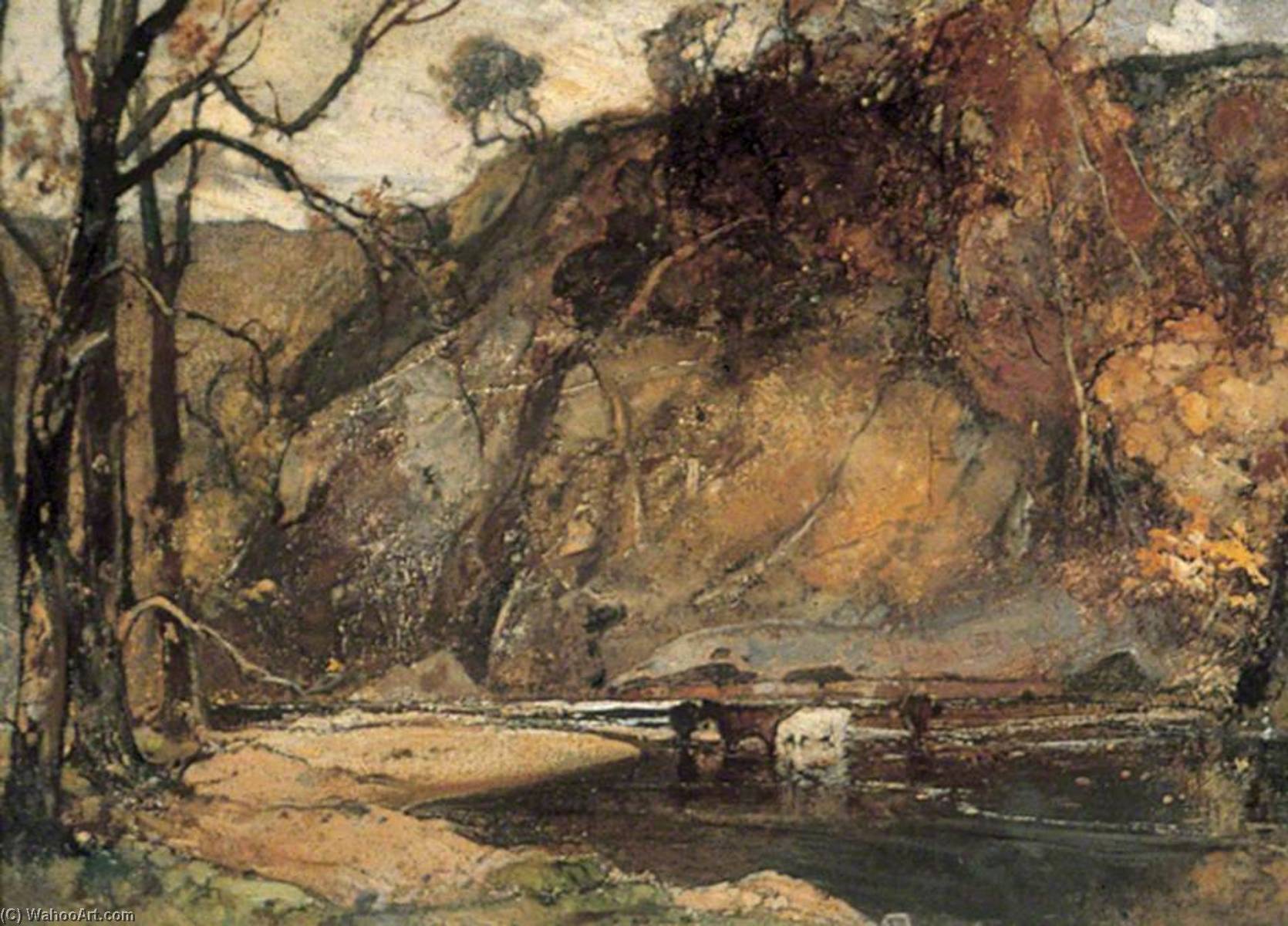 Wikioo.org - The Encyclopedia of Fine Arts - Painting, Artwork by Oliver Hall - The Shores of the Wharfe