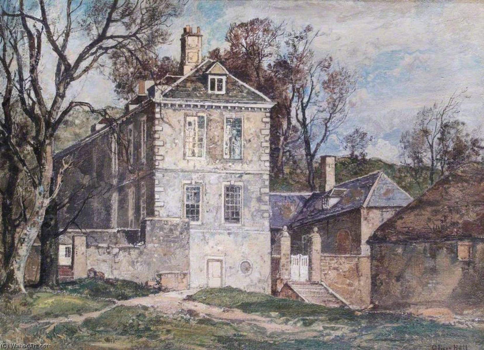 Wikioo.org - The Encyclopedia of Fine Arts - Painting, Artwork by Oliver Hall - Waddon Manor, Dorset