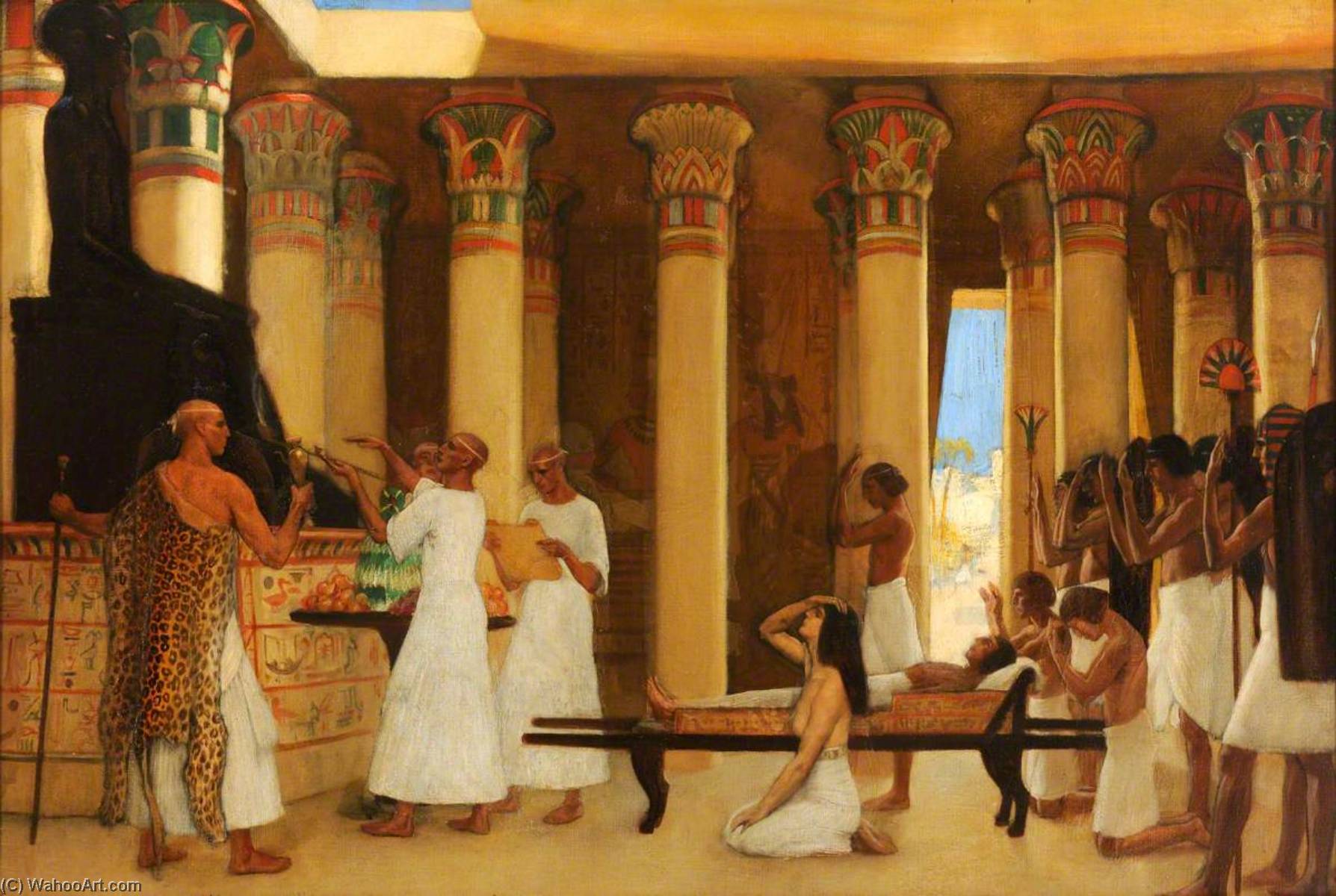 Wikioo.org - The Encyclopedia of Fine Arts - Painting, Artwork by Ernest Board - An Invocation to I em hetep, the Egyptian Deity of Medicine