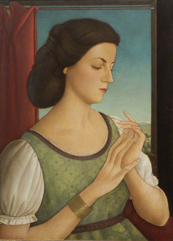 Wikioo.org - The Encyclopedia of Fine Arts - Painting, Artwork by John Downton - Woman at the Window