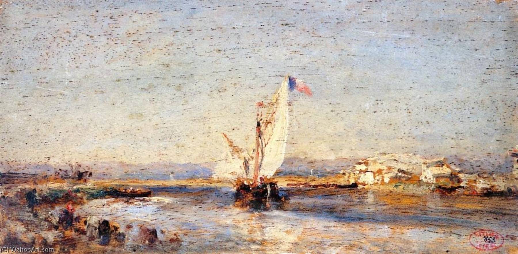 Wikioo.org - The Encyclopedia of Fine Arts - Painting, Artwork by Felix Francois Georges Philbert Ziem - Martigues, tartane sur le canal de Caronte