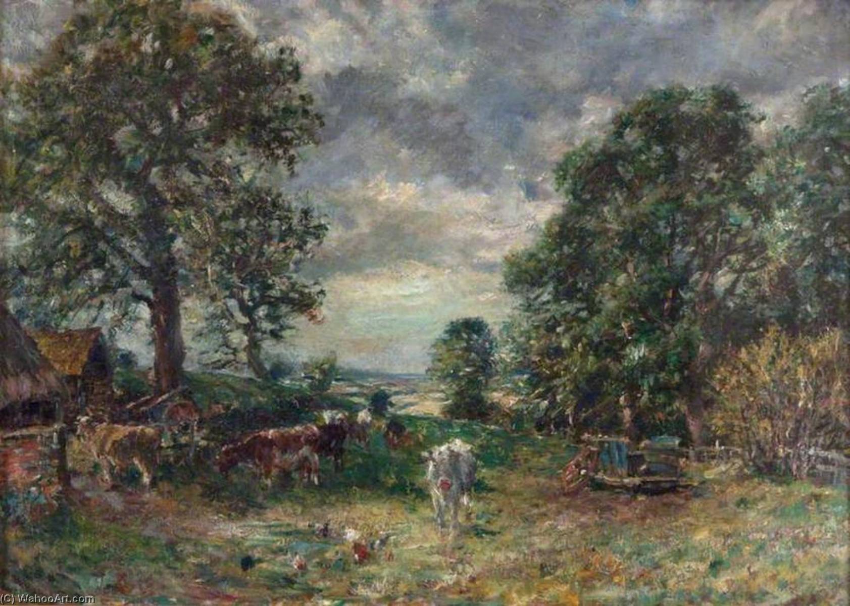 Wikioo.org - The Encyclopedia of Fine Arts - Painting, Artwork by William Mark Fisher - Farm at Chishill