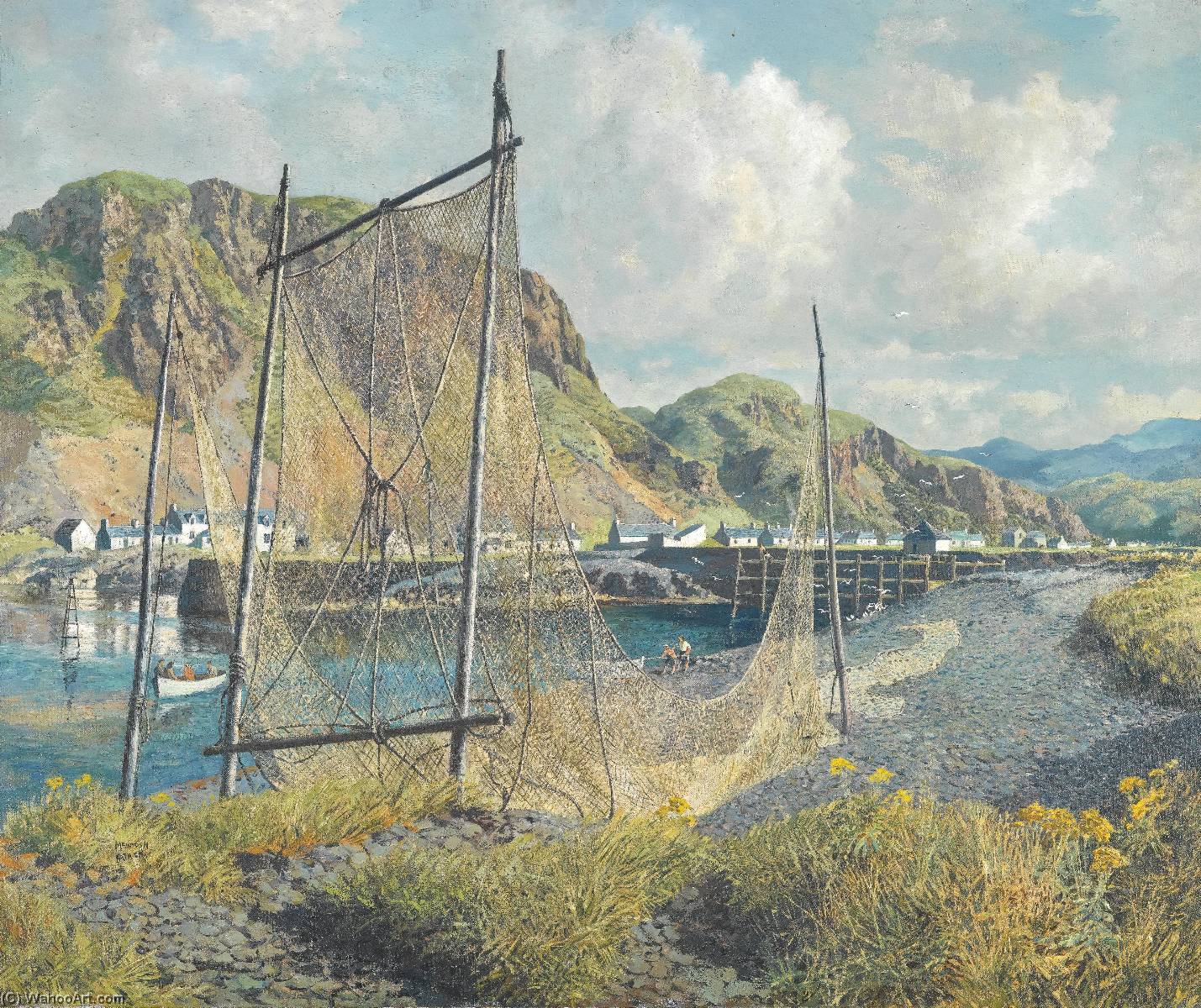 Wikioo.org - The Encyclopedia of Fine Arts - Painting, Artwork by James Mcintosh Patrick - Hot Noon, Easdale near Oban