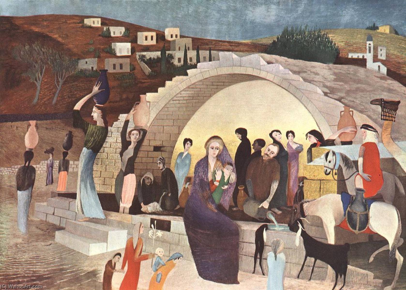 WikiOO.org - 백과 사전 - 회화, 삽화 Tivadar Kosztka Csontváry - Mary's Well in Nazareth