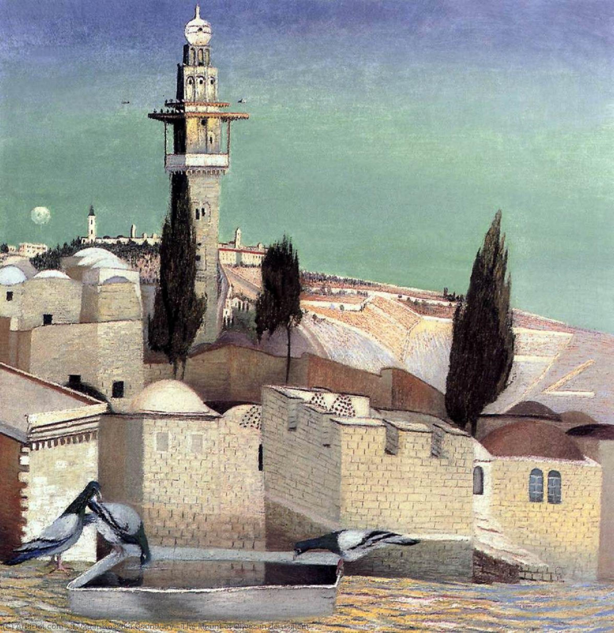 Wikioo.org - The Encyclopedia of Fine Arts - Painting, Artwork by Tivadar Kosztka Csontváry - The Mount of Olives in Jerusalem