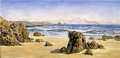 Wikioo.org - The Encyclopedia of Fine Arts - Painting, Artwork by John Edward Brett - Kennack Sands, Cornwall