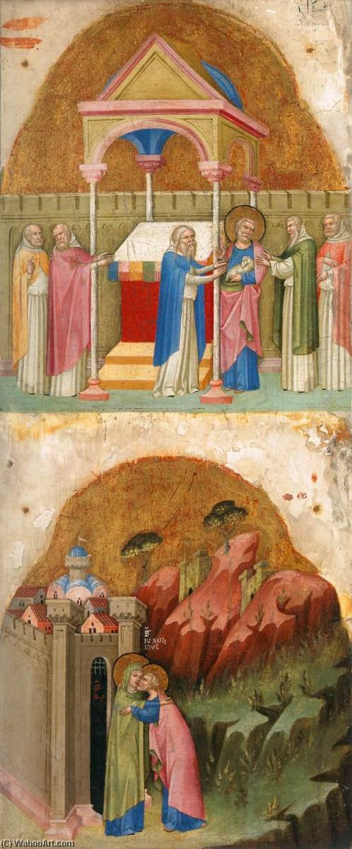 Wikioo.org - The Encyclopedia of Fine Arts - Painting, Artwork by Meneghello Di Giovanni De' Canali - Altarpiece of the Virgin Mary (far left hand panel)