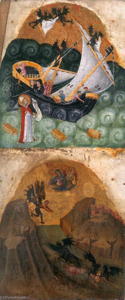 WikiOO.org - Enciclopedia of Fine Arts - Pictura, lucrări de artă Meneghello Di Giovanni De' Canali - Altarpiece of the Virgin Mary (near right hand panel)