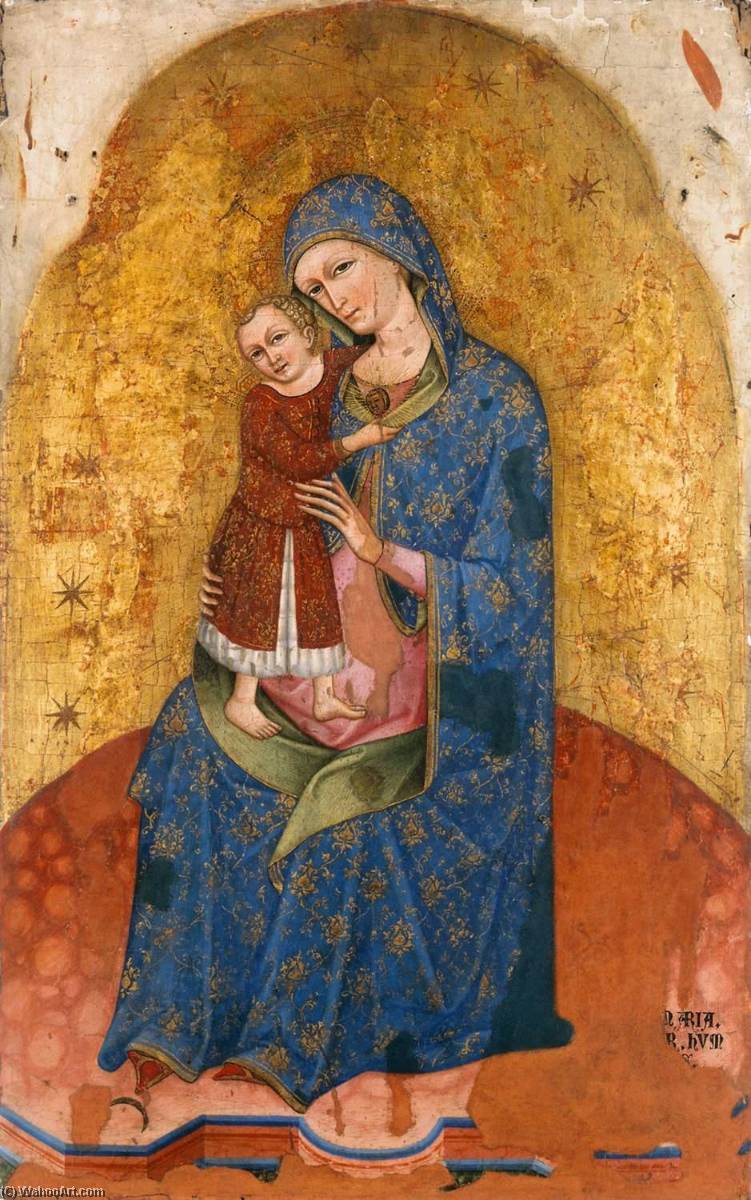 WikiOO.org - Encyclopedia of Fine Arts - Maleri, Artwork Meneghello Di Giovanni De' Canali - Altarpiece of the Virgin Mary (central panel)