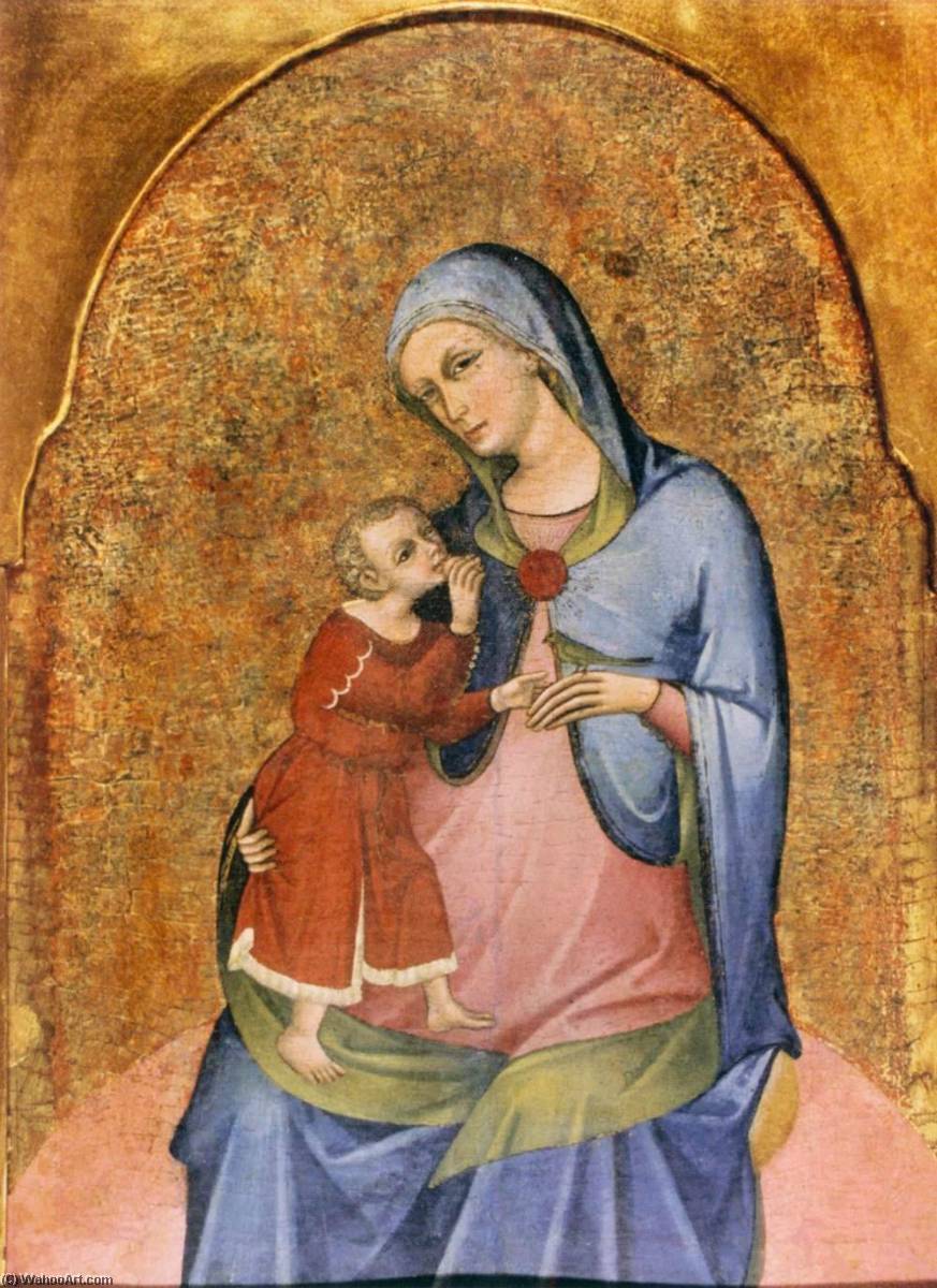 WikiOO.org – 美術百科全書 - 繪畫，作品 Meneghello Di Giovanni De' Canali -  处女  和  孩子