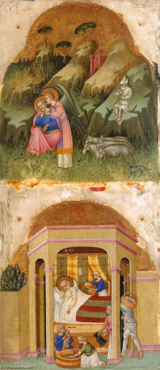 Wikioo.org - Bách khoa toàn thư về mỹ thuật - Vẽ tranh, Tác phẩm nghệ thuật Meneghello Di Giovanni De' Canali - Altarpiece of the Virgin Mary (near left hand panel)
