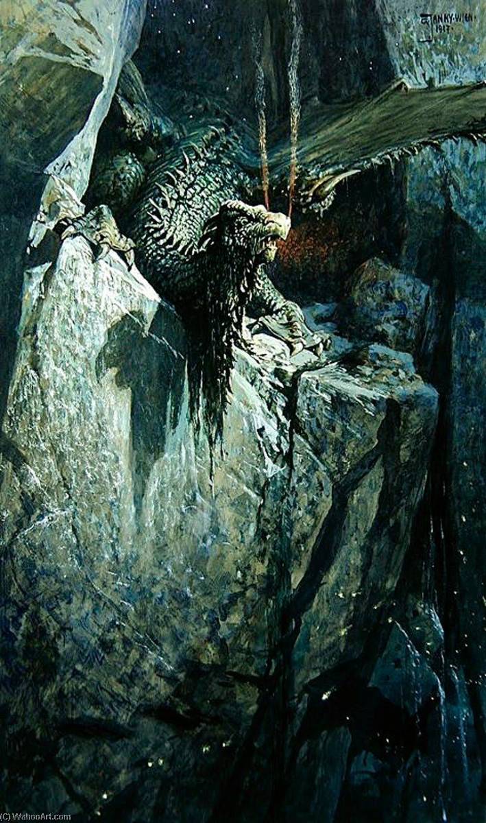 Wikioo.org – L'Encyclopédie des Beaux Arts - Peinture, Oeuvre de Georg Janny - Le Dragon's Caverne