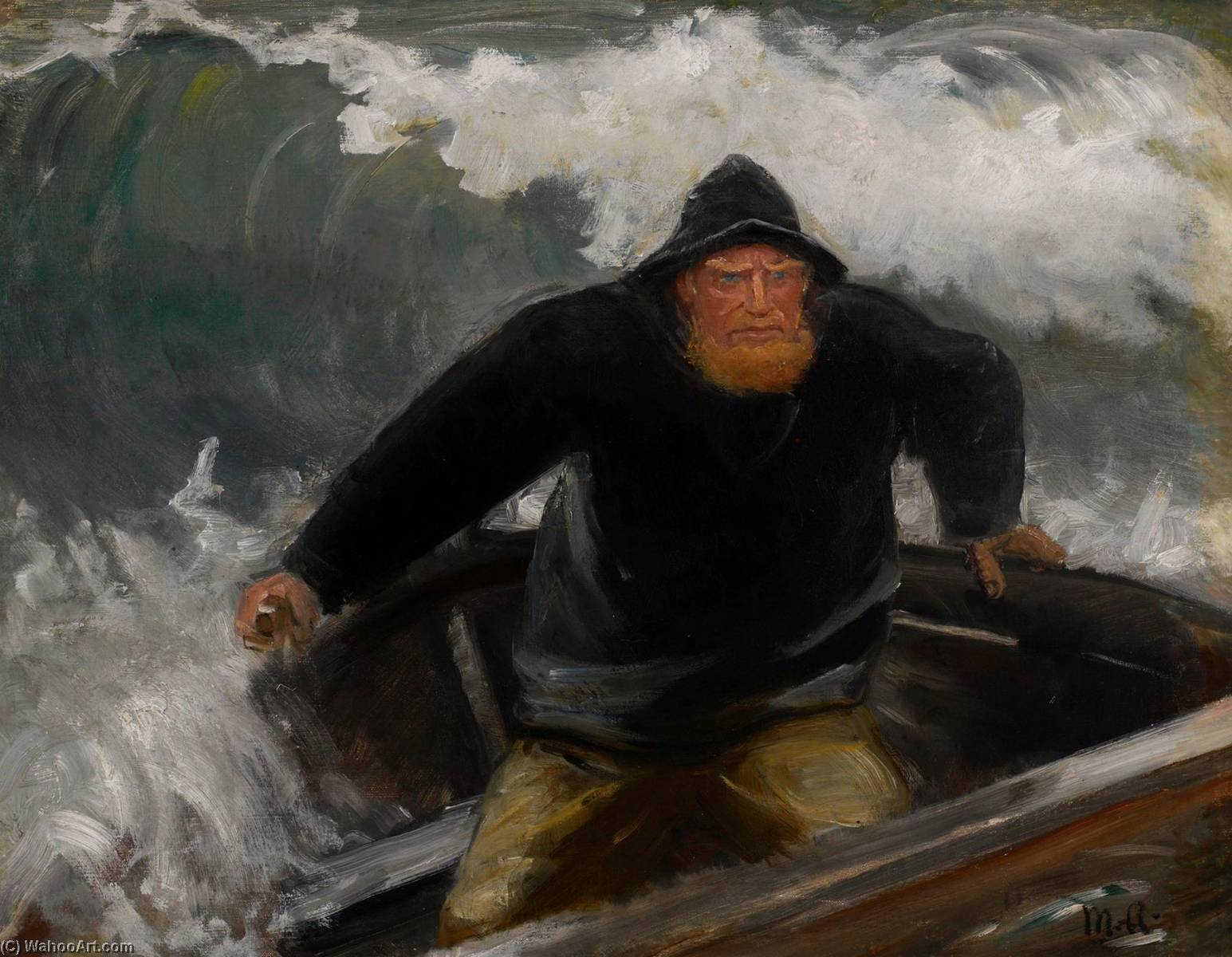 Wikioo.org - The Encyclopedia of Fine Arts - Painting, Artwork by Michael Peter Ancher - Fisherman Coming to Shore