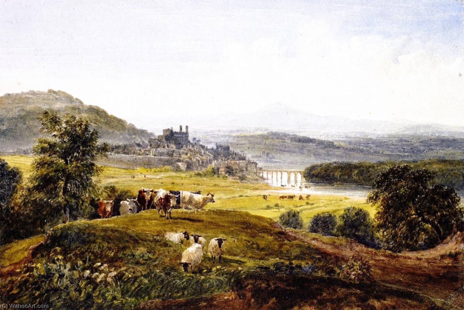 Wikioo.org - The Encyclopedia of Fine Arts - Painting, Artwork by David Cox The Elder - Hay on Wye