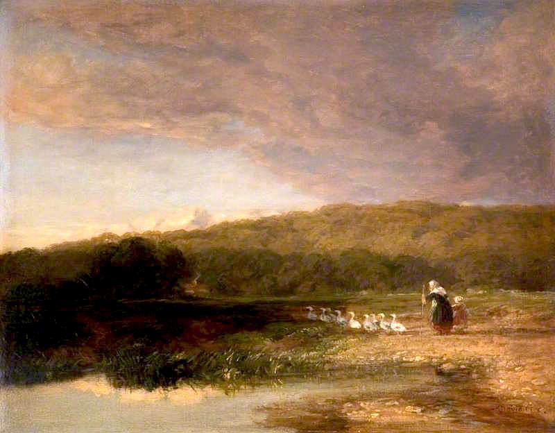 Wikioo.org - The Encyclopedia of Fine Arts - Painting, Artwork by David Cox The Elder - Evening
