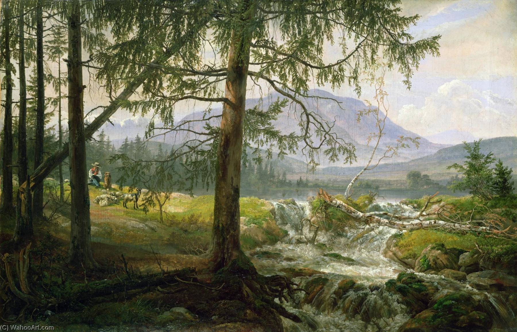 Wikioo.org - สารานุกรมวิจิตรศิลป์ - จิตรกรรม Johan Christian Clausen Dahl - Northern Landscape