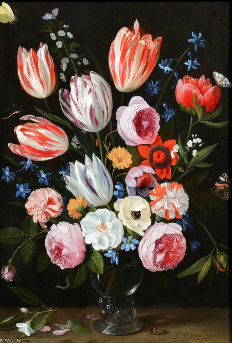 Wikioo.org - The Encyclopedia of Fine Arts - Painting, Artwork by Jan Van Kessel The Elder - Flowers