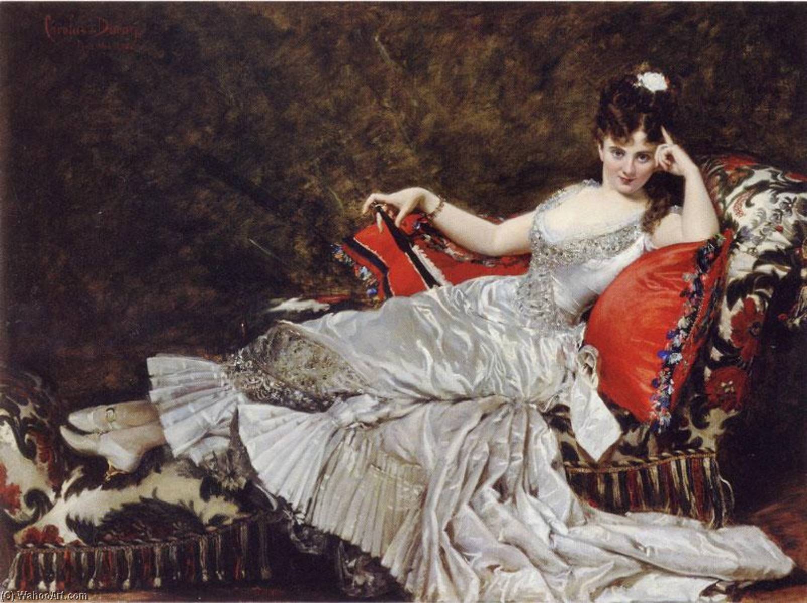 Wikioo.org - The Encyclopedia of Fine Arts - Painting, Artwork by Carolus-Duran (Charles-Auguste-Emile Durand) - Madamoiselle de Lancy, Alice Tahl