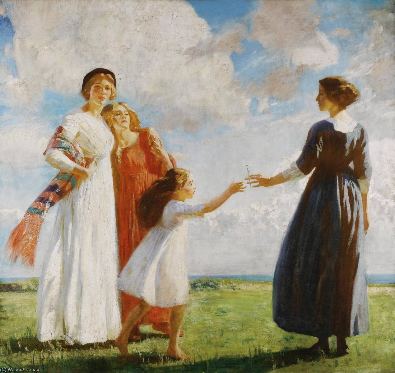 Wikioo.org - The Encyclopedia of Fine Arts - Painting, Artwork by Dame Laura Knight - The Flower