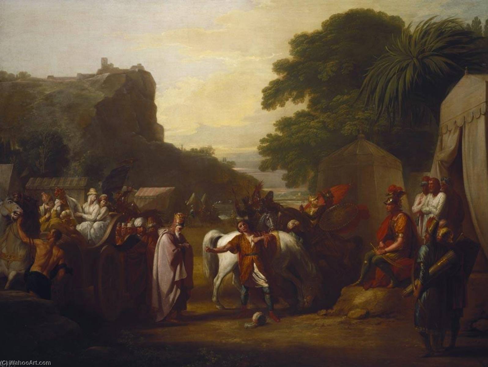 Wikioo.org – L'Enciclopedia delle Belle Arti - Pittura, Opere di Benjamin West - la famiglia del Re di Armenia Prima Cyrus